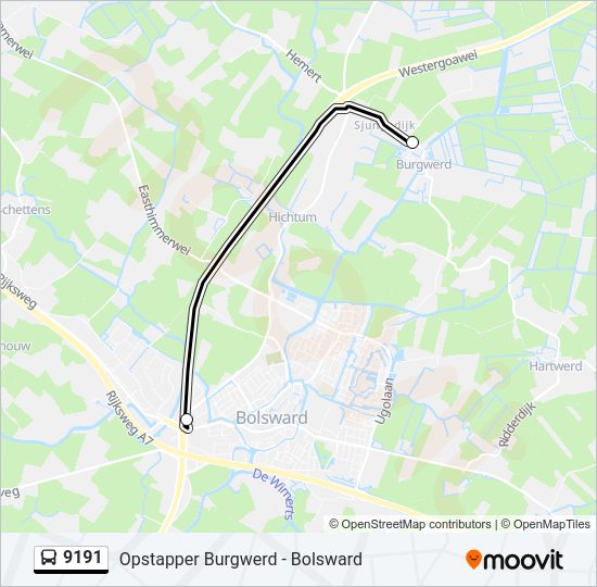 9191 Bus Line Map