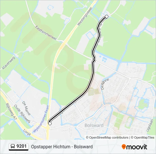 9201 Bus Line Map