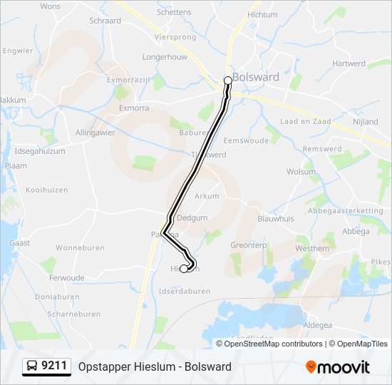 9211 Bus Line Map