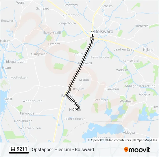 9211 Bus Line Map
