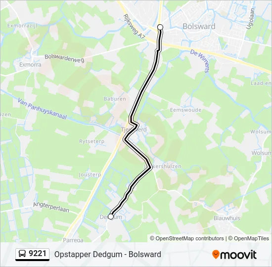9221 Bus Line Map