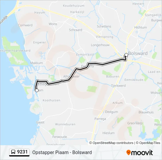 9231 Bus Line Map