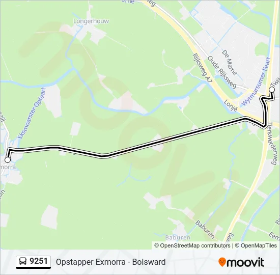 9251 Bus Line Map