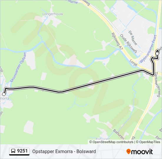 9251 Bus Line Map