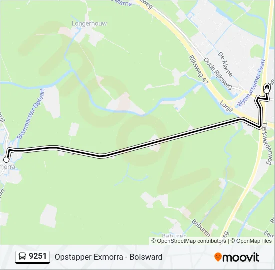 9251 Bus Line Map