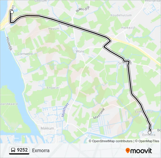 9252 Bus Line Map