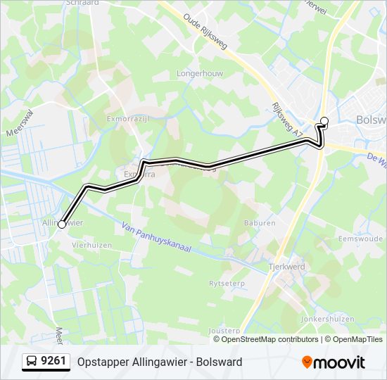 9261 Bus Line Map