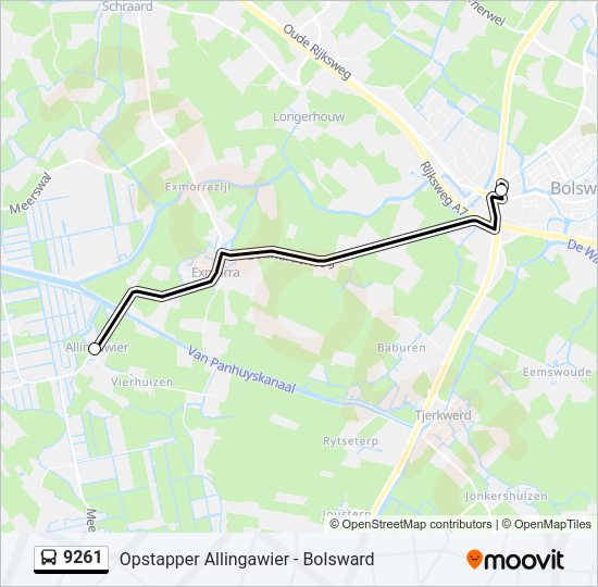 9261 Bus Line Map
