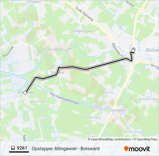 9261 Bus Line Map