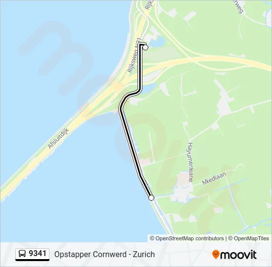 9341 Bus Line Map