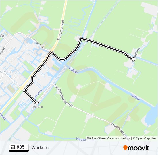 9351 Bus Line Map