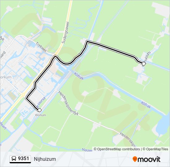 9351 Bus Line Map