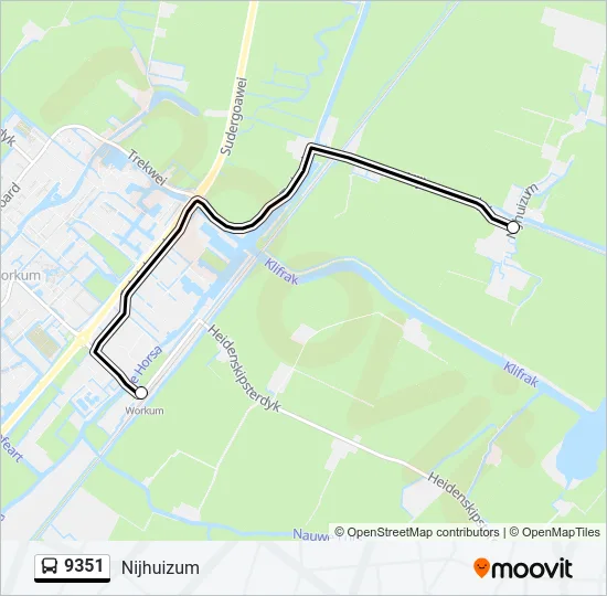 9351 Bus Line Map