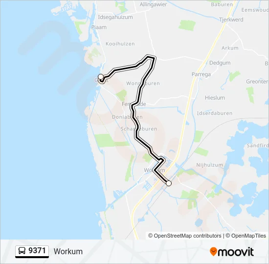 9371 Bus Line Map