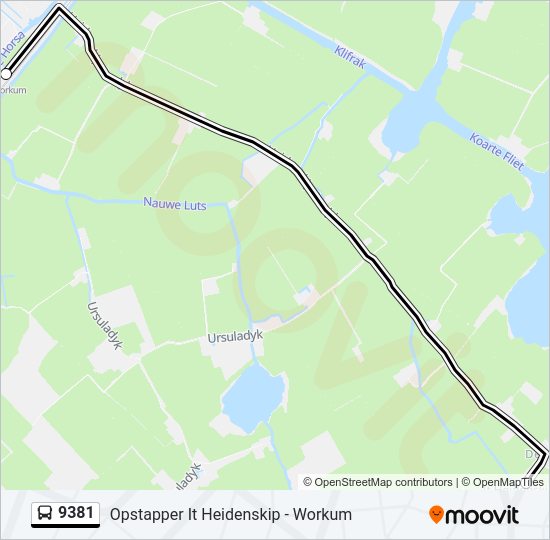 9381 Bus Line Map