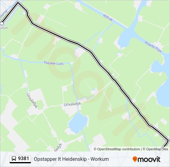 9381 Bus Line Map