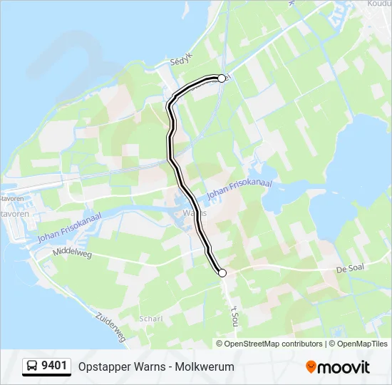9401 Bus Line Map
