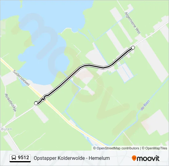 Buslinie 9512 Karte