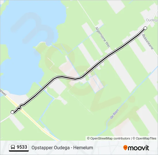 9533 Bus Line Map