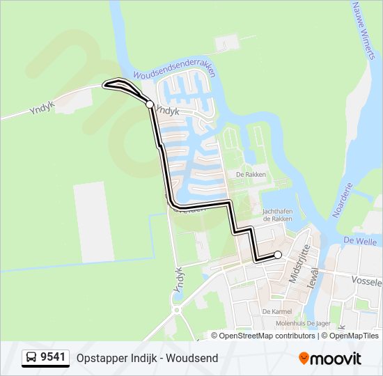 9541 Bus Line Map