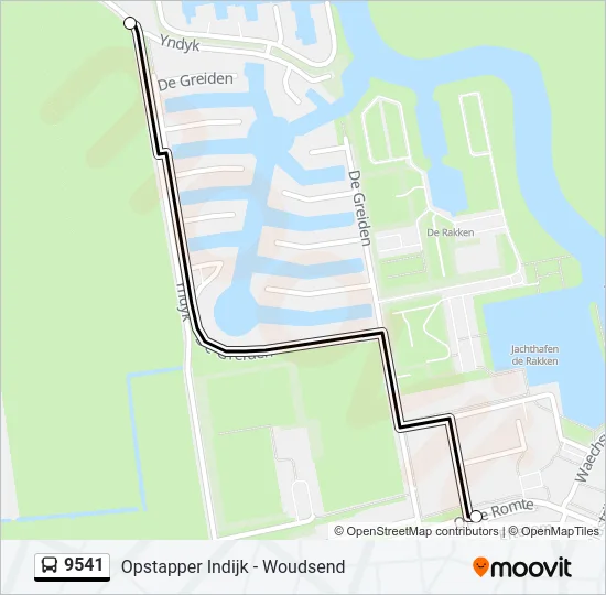 9541 Bus Line Map