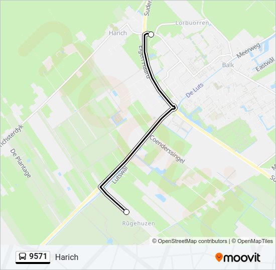 9571 Bus Line Map