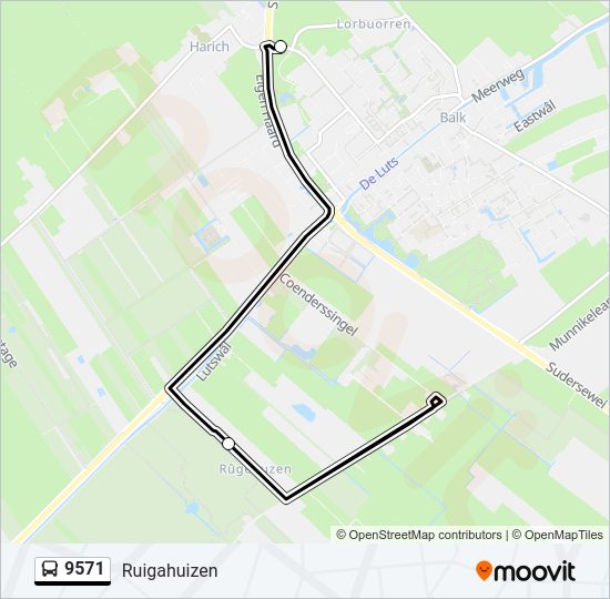 9571 Bus Line Map
