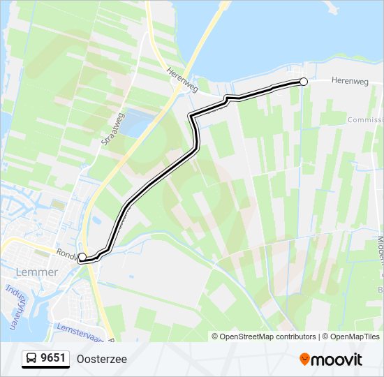 9651 Bus Line Map