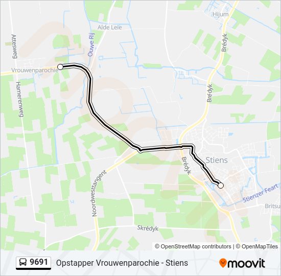 9691 Bus Line Map