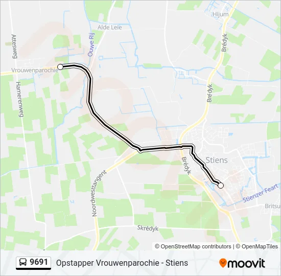 9691 Bus Line Map