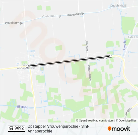 9692 Bus Line Map