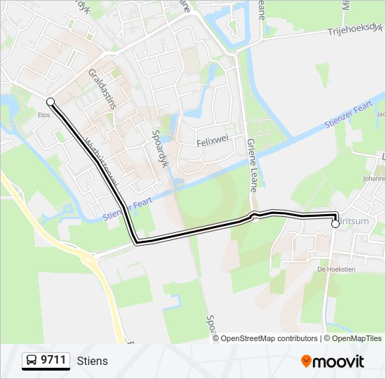 9711 Bus Line Map