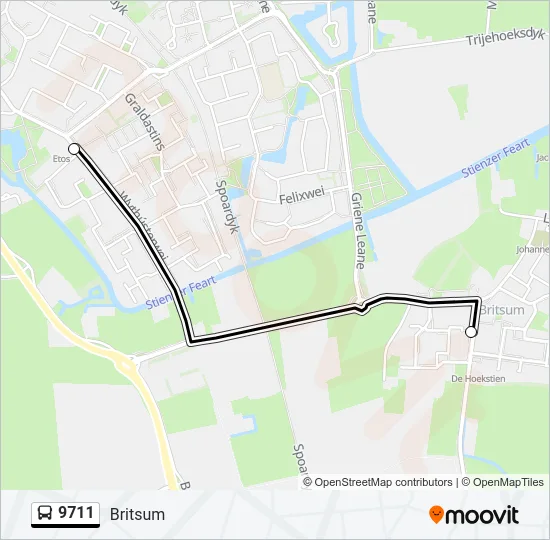 9711 Bus Line Map