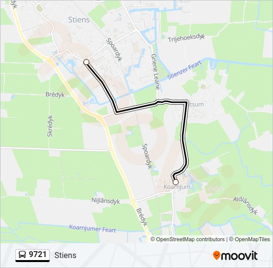 9721 Bus Line Map