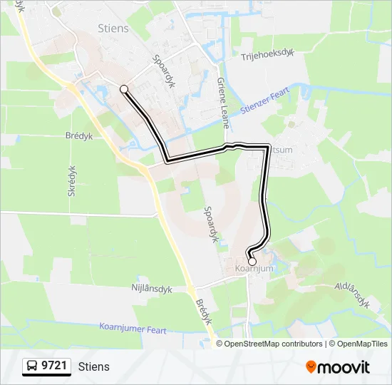 9721 Bus Line Map
