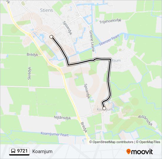 9721 Bus Line Map