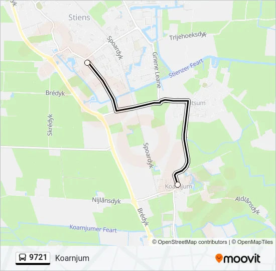 9721 Bus Line Map