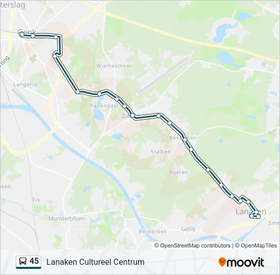 45 Bus Line Map