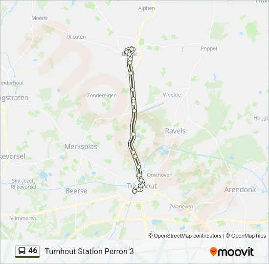 46 Bus Line Map