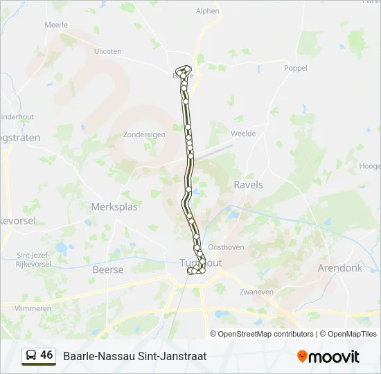 46 Bus Line Map