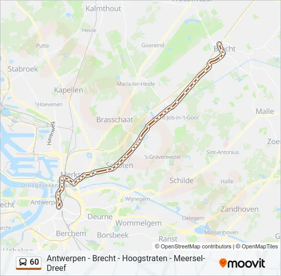 60 Bus Line Map