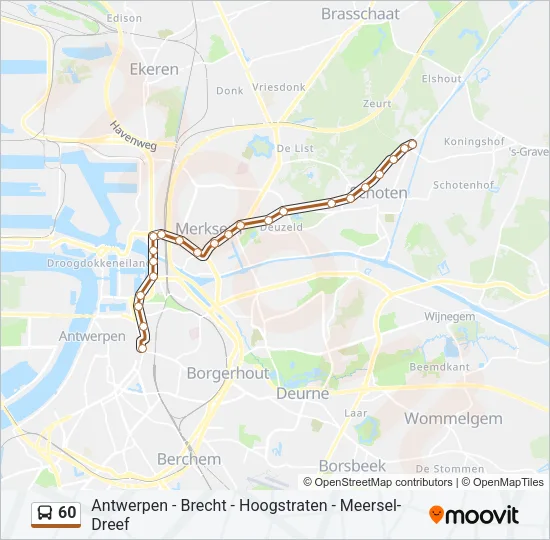 60 Bus Line Map