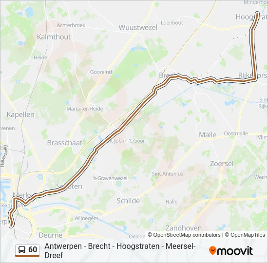 60 Bus Line Map