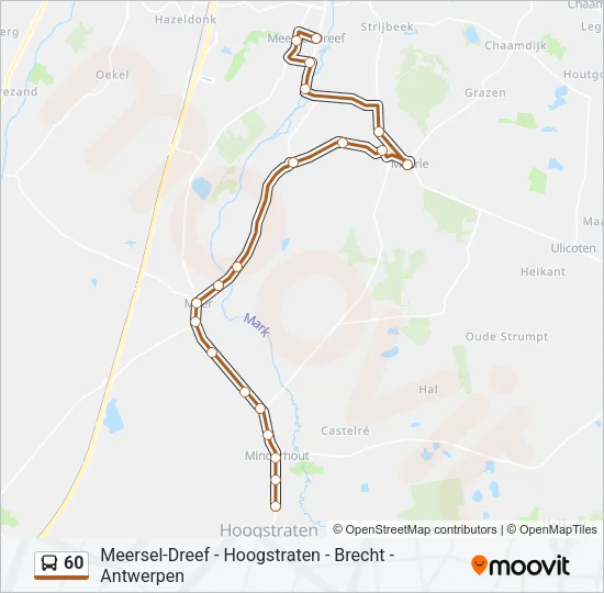 60 Bus Line Map