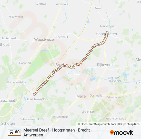 60 Bus Line Map