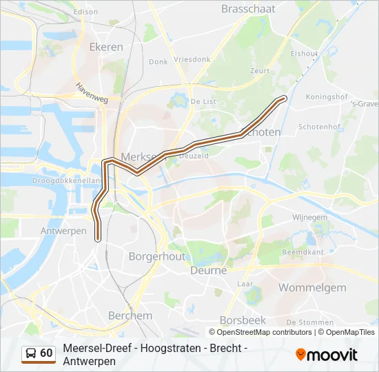 60 Bus Line Map