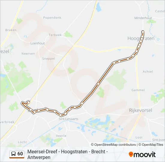 60 Bus Line Map