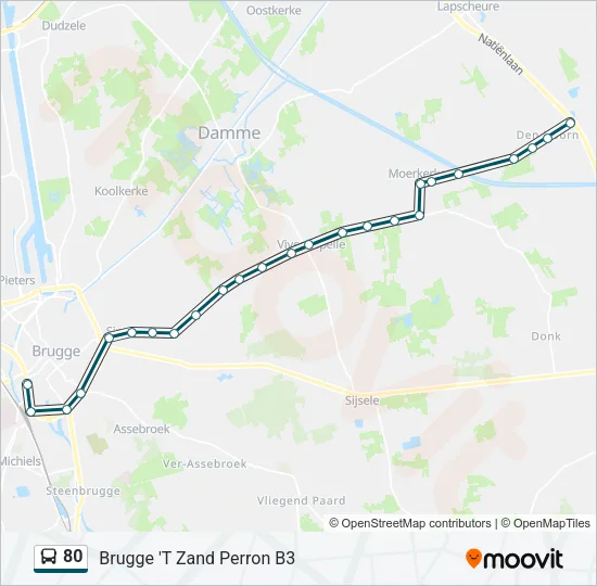 80 Bus Line Map