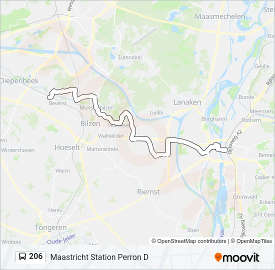 206 Bus Line Map