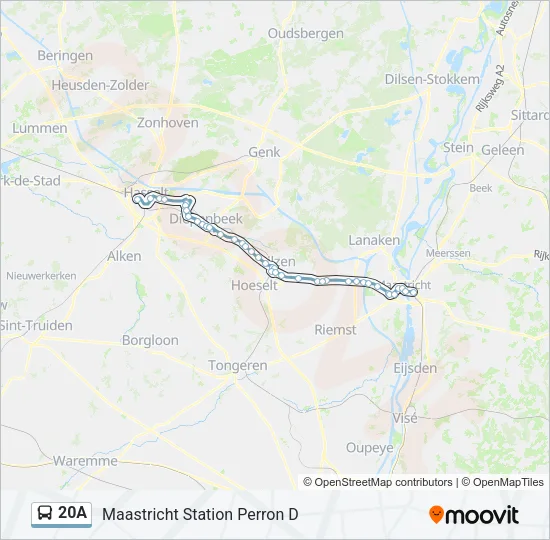 20A Bus Line Map